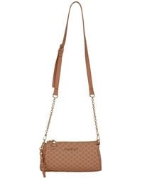 Bebe - Adela Monogram Baguette Crossbody Bag - Lyst