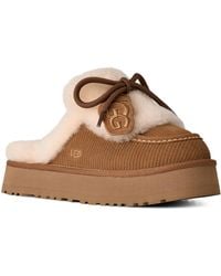 UGG - Disquette Heritage Lace-up Clog Slippers - Lyst