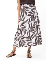 Olsen - Dotted Leaf Skirt - Lyst