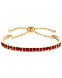 Style & Co. Gold-tone Colour Stone Slider Bracelet, Created For Macy's - Red