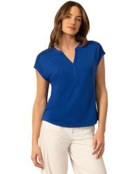Cable & Gauge - Split Neck Slub Terry Tee - Lyst