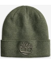 Timberland - Tonal 3d Embroidered Beanie Hat - Lyst