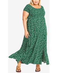 Avenue - Plus Size Raelynn Print Maxi Dress - Lyst
