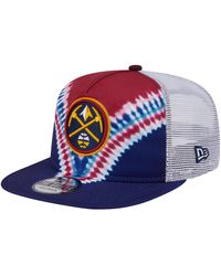 KTZ - Navy/red Denver nuggets Throwback Dye Golfer Snapback Hat - Lyst