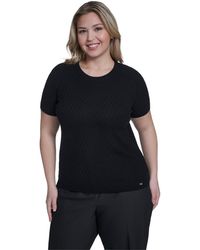 Calvin Klein - Plus Size Short-sleeve Crew Neck Sweater - Lyst