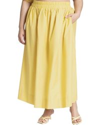 Eloquii - Plus Size Poplin Maxi Skirt With Side Slits - Lyst