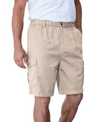 Boulder Creek - Big & Tall By Kingsize Renegade 9" Full Elastic Waist Cargo Shorts - Lyst