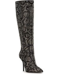 Jessica Simpson Women's Deliah Combat Boots - Faux Suede Lace-Up Ankle Boots