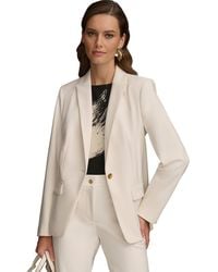 Donna Karan - One Button Blazer - Lyst