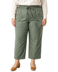 Standards & Practices - Plus Size High Waist Wide Leg Pull-on Pants - Lyst