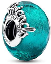 PANDORA - Sterling Silver Faceted Murano Glass Friendship Charm - Lyst