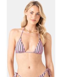 Roxy - Stripe Out Reversible Tiki Triangle Top - Lyst