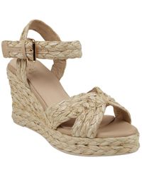 Gc Shoes - Maya Raffia Platform Wedge Sandals - Lyst