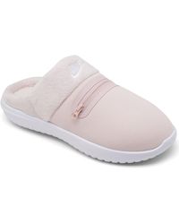 fuzzy nike slippers
