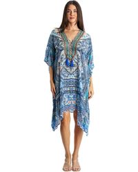 La Moda Clothing - V-neck Short Kaftan Dress - Lyst