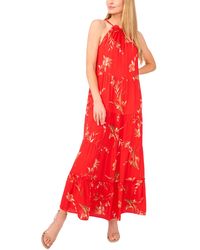 Cece - Printed Halter-neck Maxi Dress - Lyst
