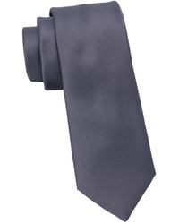 DKNY - Shine Satin Solid Slim Tie - Lyst