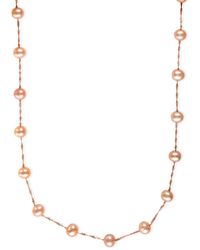 Effy - Effy Cultured Freshwater Pearl Station Necklace In 14k Gold (5-1/2mm) - Lyst