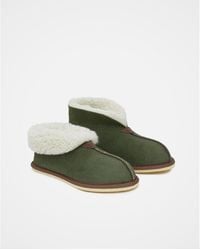 Celtic & Co. - Sheepskin Shearling Bootee Slippers - Lyst