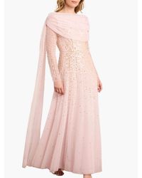 Needle & Thread - Moonlight Sequin Draped Long Sleeve Gown - Lyst