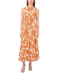 Msk - Sleeveless Tie Neck Maxi Dress - Lyst