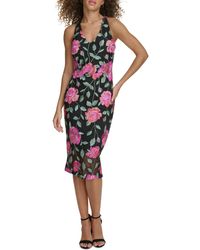 Siena Jewelry - Floral Embroidered V-neck Sleeveless Dress - Lyst