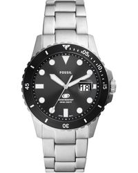Fossil - Blue Dive Three-hand Date Stainless Steel Watch 42mm - Lyst