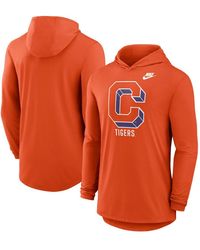 Nike - Clemson Tigers Legacy Tri-blend Dri-fit Long Sleeve Hoodie T-shirt - Lyst