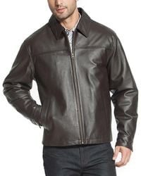 BGSD - Men Greg Open Bottom Zip Front Leather Jacket - Lyst