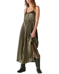 Lucky Brand - Pleated Party Midi Dress - Lyst