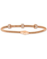 Macy's - Rondelle Cubic Zirconia Mesh Bracelet - Lyst