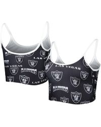 Concepts Sport - Las Vegas Raiders Breakthrough Allover Knit Lounge Bralette - Lyst