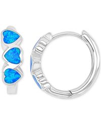 Macy's - Heart Shape Opal Earrings (0.32 Ct.t.w. - Lyst