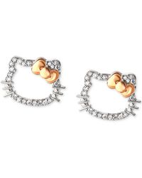 Macy's - Hello Kitty Diamond Silhouette Stud Earrings (1/8 Ct. T.w. - Lyst