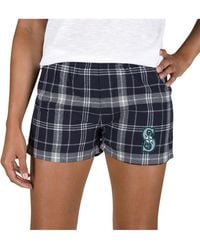 Concepts Sport - Navy/gray Seattle Mariners Ultimate Flannel Shorts - Lyst