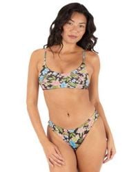 Hurley - Reversible Miami Garden Cross Back Bikini Top Moderate Swim Bottoms - Lyst