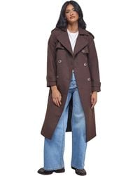 Warehouse - Wool Mix Belted Trench Coat - Lyst