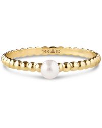 DEVATA - Freshwater Pearl Beaded Ball Ring - Lyst
