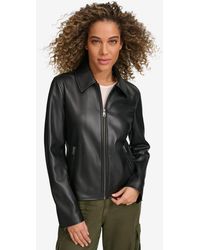 Levi's - Faux Leather Laydown Collar Jacket - Lyst