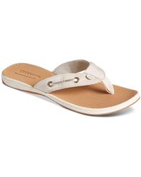 womens black sperry flip flops