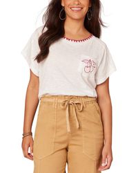 Democracy - Embroidered-pocket Short-sleeve T-shirt - Lyst