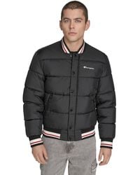 Champion - Quilted Varsity Puffer Jacket - Lyst