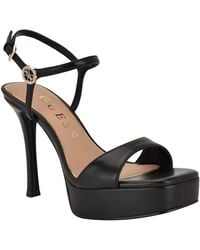 Guess - Hendora Leather Platform Stiletto Dress Sandals - Lyst