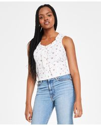 Levi's - Shane Cotton Tie-neck Button-front Top - Lyst