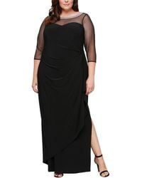 Alex Evenings - Plus Size Illusion-trim Ruffled Gown - Lyst