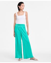 INC International Concepts - Crinkle-satin Pull-on Wide-leg Pants - Lyst