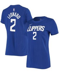 Nike Kawhi Leonard Royal La Clippers Name & Number Performance T-shirt - Blue