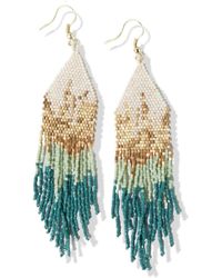 INK+ALLOY - Claire Ombre Luxe Beaded Fringe Earrings - Lyst