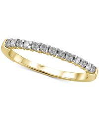 Macy's - Diamond Band (1/4 Ct. T.w.) In 10k Yellow Or White Gold - Lyst