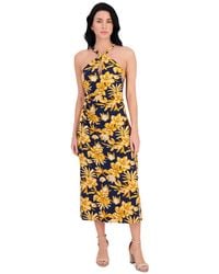 Siena Jewelry - Printed Halter-neck Sleeveless Maxi Dress - Lyst